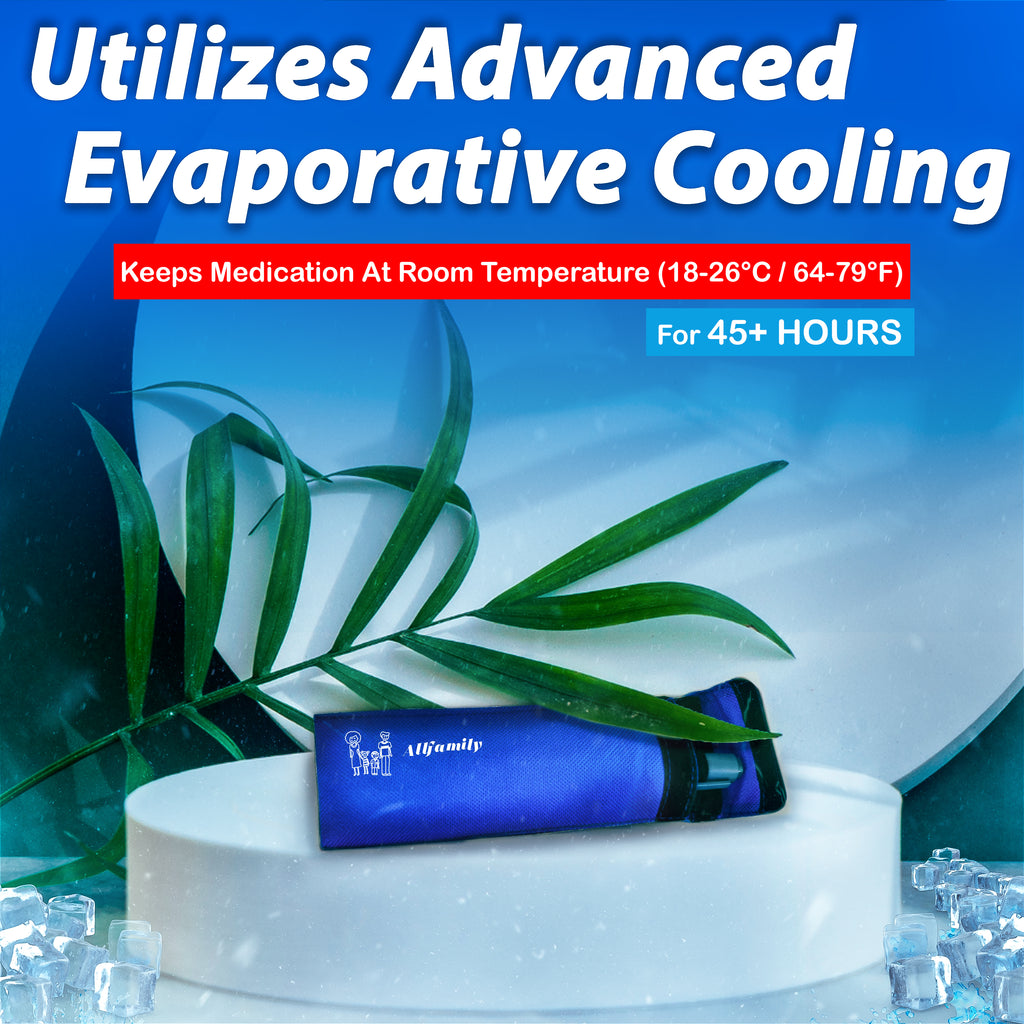 4AllFamily UK - Chiller Cooling Pouch for Insulin, EpiPen, and medications - Cooling Performance