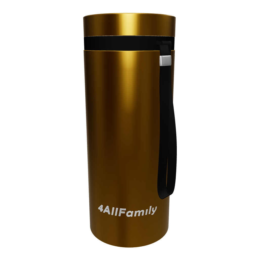 4AllFamily UK - Voyager Mini Travel Fridge for Insulin and Medicine  -  Gold Color - 3D view